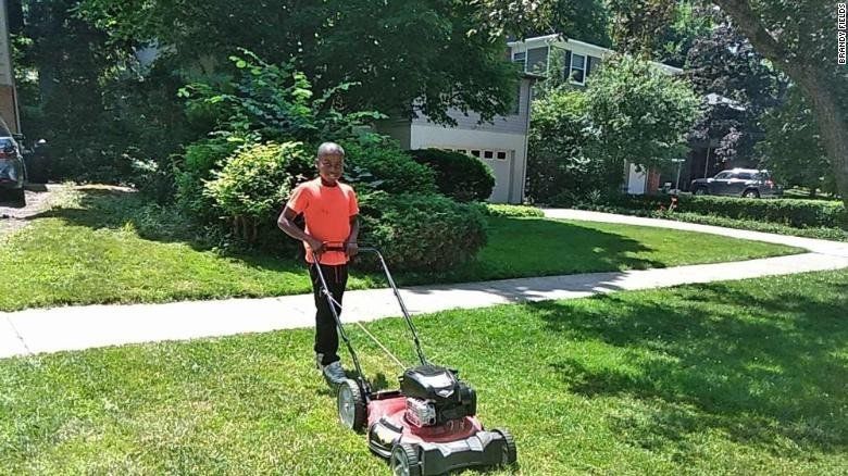 Boy mows wrong yard